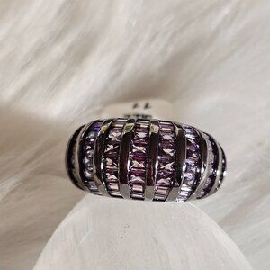 Bomb Party Sirens Ring Sz 11 An Enchanted Grotto Amethyst Cz Hematite Rg47051